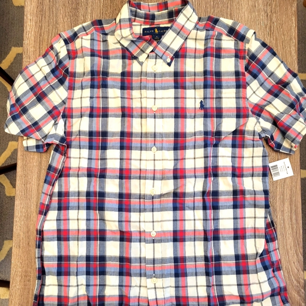 Brand New Ralph Lauren kids Size XL button down
